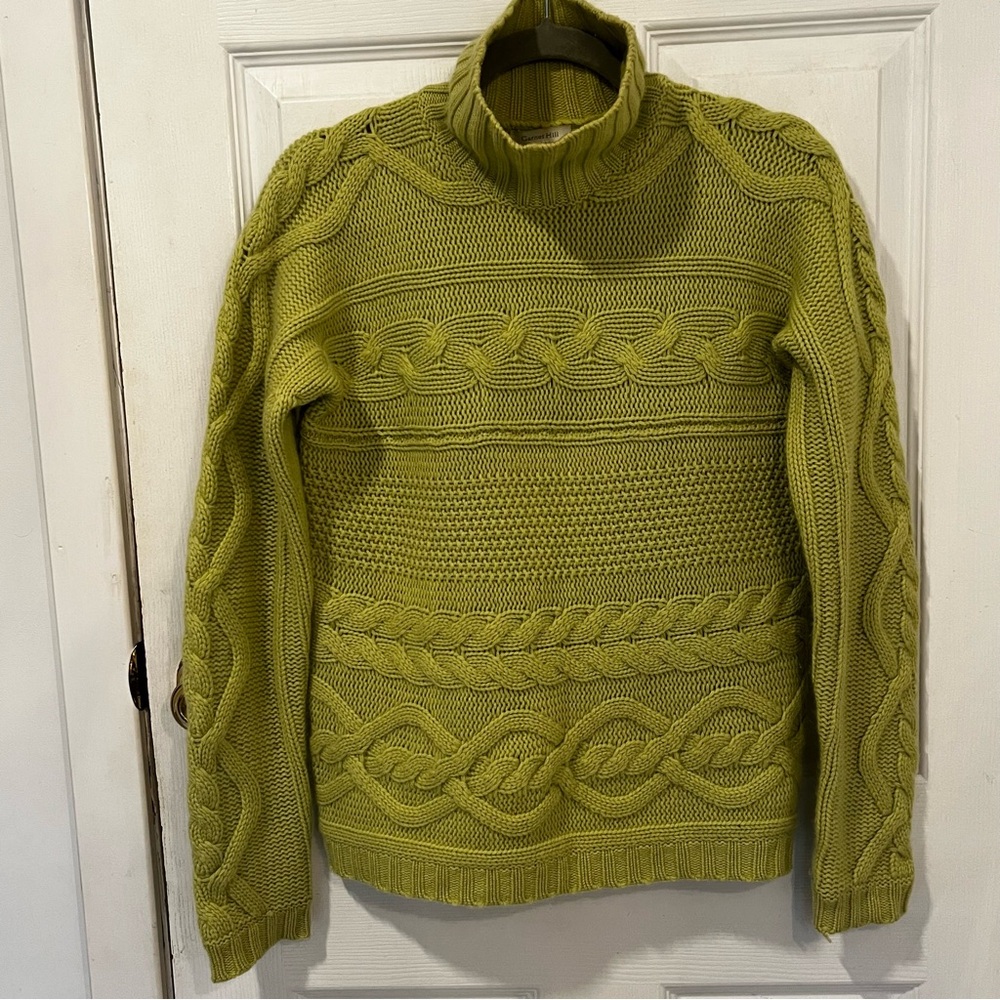 Garnet Hill Cable Knit Turtleneck Sweater